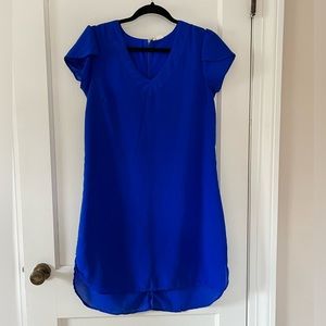 Royal blue shift dress